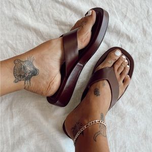 tampa brown flip flop sandals
